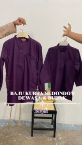 Baju Kurta Sempurna Warna Dark Purple Modern Slim Fit Cotton Sedondon Series Baju Raya - ( D009K ) KD