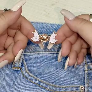 HH Kancing Jeans Simple Karakter Kait Pengecil Lingkar Pinggang Celana Kancing Celana Jeans Model Bunga Daisy Waist Button Adjustable Murah Import