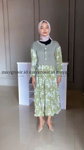 Gamis muslimah//Gamis remaja trendy masa kini Midi Dress Baju Gamis Wanita Crinkle Airflow Premium Muslim Lengan Panjang