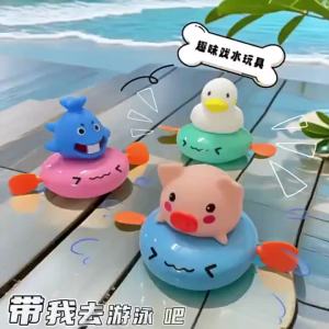 Baby Bath Toy Bathing Cute Ducks Piglets Cows Swimming Water Spraying Clouds Shower Bath Toy For Kids Water Playing Toy