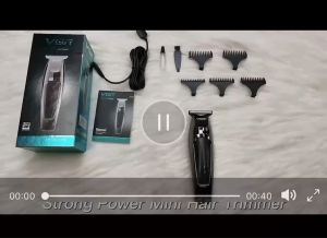 VGR V030 Professional Waterproof Hair Trimmer Display Mens Hair Clipper Grooming Low Noise Clipper Titanium Ceramic Blade Adult