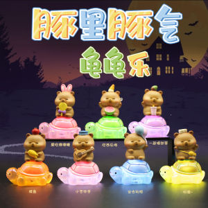 Cute Blind Box Capybara Pig Turtle Glowing Night Light Toy Decoration Interactive Fun Gift in Stock Static Collectible Figure