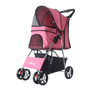 Doogo Pet Cart Cat Dog Cart Lightweight Foldable Separation Cabas Small and Medium-Sized Poodle Walking Dog and Cat