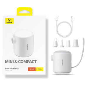 BASEUS | Baseus Wireless Air Compressor Mini Air Inflator Pump for Air Mattresses Beds Inflatable Mats Swim Ring Deflate For Storage Bag