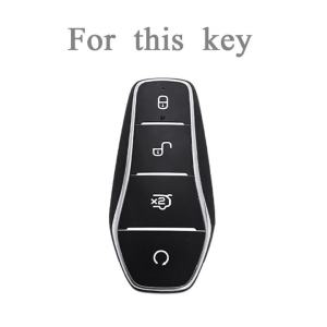 4 Buttons TPU Car Key Case Protect Cover for BYD Qin Plusdmi Atto 3 Han EV Dolphin Durable Protect Cover Auto Accessories