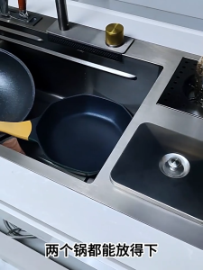 Kitchen Sink SUS 304 Luxury Modern Hitam 8846/9446/114*46 Stainless Steel 304 / BAK CUCI PIRING