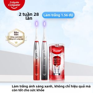 Colgate | Đầu Đánh Răng Điện Thông Minh Tẩy Trắng Oxy Lông Nhỏ Mềm Có Ánh Sáng Xanh