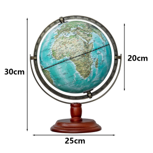Retro English Globe Earth Cross-Border English World Map Teaching Aids Business Supplies Dual-Language Educational Tools