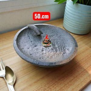 50.cm Cobek batu asli 100% terlaris dan termurah jumbo pahat best seller