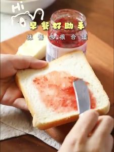 Cute Jam Knife Stainless Steel Jagged Knives Cheese Dessert Butter Spreaders With Wooden Handle