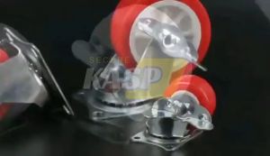 4pcs Red Pvc Swivel Caster Wheel 11.5 2 2.5 3 Inch Heavy Duty No Noise Universal Trolley Wheels