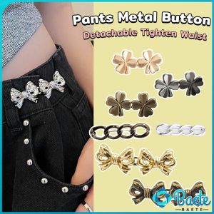 Baete Adjustable Waist Buckle Detachable Metal Tighten Waist Button for Women Skirt Pant Jeans Waist Clip 3 Models