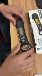 2 In 1 Long Cable Meat Thermometer Digital Waterproof Kitchen Cooking Tools Food Fast Measure Thermometer 2 Probes BBQ Grill Oil