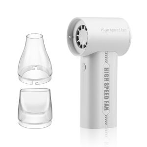 Hurricane High-Speed Handheld Fan - 80000 RPM 5 Speed Settings Detachable Nozzles USB-C Rechargeable for Outdoor and Travel Use