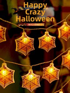 BEAUTY IN THE LIGHT | Halloween Spider Web Decorative String Lights