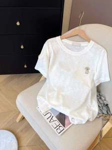Printed Round Neck Short Sleeve Breathable T-shirt