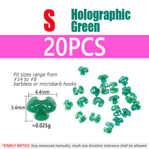 20/60pcs Fly Tying Beads 3D Holographic Housefly Eye Beads Double Dragonfly Eye Beads Rainbow Hue Fishing Fly Tying Materials
