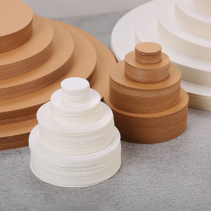 Brown Packing Paper round Small Card Drawing Sketch Paper Words Hard Card Mini Blank Hand-Painted Children Pinyin Reading Card