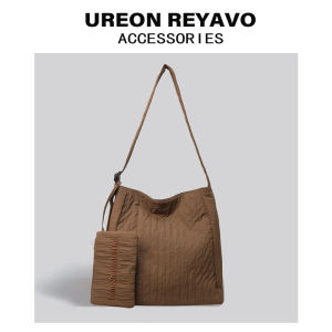 Ureon Reyavo ผู้หญิง กระเป๋าโท้ทความจุขนาดใหญ่ เรียบง่าย กระเป๋าสะพายข้างคุณภาพสูง ทันสมัย กระเป๋าทํางานเดินทาง
