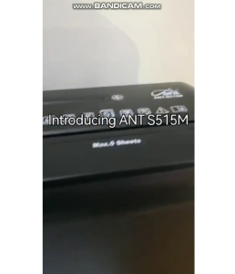 ANT-S1525C Cross Cut Personal Shredder (Shred Capacity: 15 Sheets Cross Cut: 4x40mm Bin Capacity: 25 Liters)