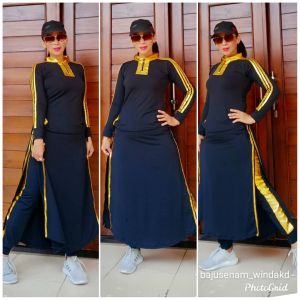 Set Baju Senam Syari Bundo / Set Baju Senam Celana Rok Syari Jogger