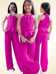 Terno for kids 8-12 years old  bark crepe fabric