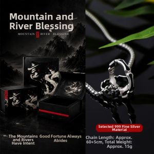 CHUNYAN | Pure Silver 999 Retro Pixiu Pendant Necklace