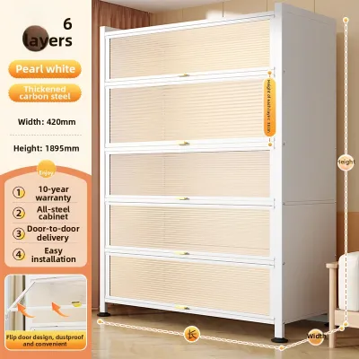 Dust-proof Bookshelf With Door Storage Cabinet