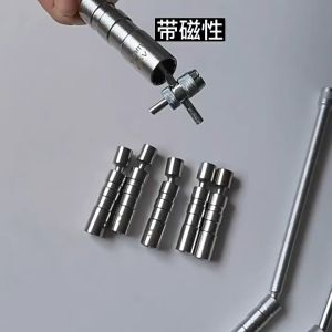 CR-V Spark Plug Socket 1pc 14/16mm Magnetic Wrench Swivel 12-point 3/8" Drive Flexible Universal Joint Car Repair Tool