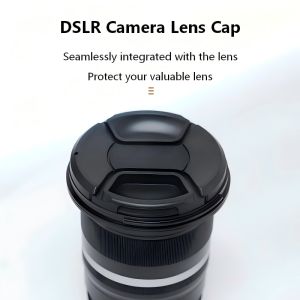 37.5-82mm Camera Lens Cap with Anti-lost Rope for Canon Nikon Sony Fuji Leica DSLR Mirrorless Camera Accessories Center Pinch