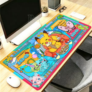 Bandai | Pikachu Eevee family Anime pokemon Mouse Pad Cabinet Kawaii Tablepad XXL Keyboard Rug Laptop Gaming Rubber HD printing Desk Mat