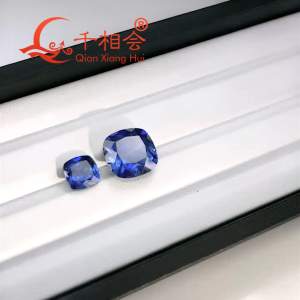Hình dạng đệm Phòng thí nghiệm phát triển Sapphire AGL Giấy chứng nhận Royal Blue Cornflower Blue Natural Cut Synthetic Corundum Loose Gemstone Với bao gồm có thể nhìn thấy Phụ kiện DIY