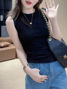 Korean Style Sleeveless Strap Tank Top Womens Casual Pure Color Inner Wear Meat Concealing Summer New Fashion High LevelTop