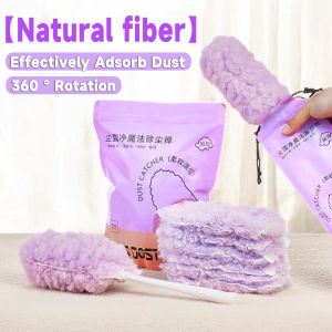 Effectively Adsorb Dust: Double Sided Electrostatic Duster & Foldable 360° Cleaning Brush