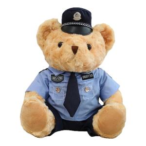 QIAOSHANG | Cute Police and Firefighter Teddy Bear Plush Toy
