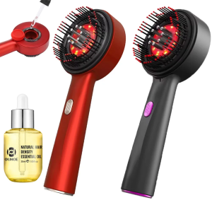 Lược Massage Da Đầu Bằng Điện Với Đèn Hồng Ngoại 630nm Máy Mát Xa Kích Thích Mọc Tóc 30ml Dụng Cụ Bôi Dầu Dưỡng Tóc Máy Mát Xa Đầu Chống Rụng Tóc