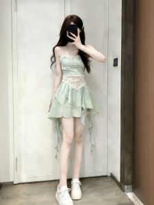 CHANGTONG | Stylish Waist-Cinching A-Line Sundress Summer