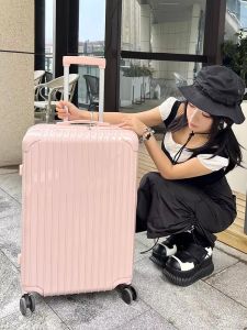 ทนทาน ทันสมัย 24 นิ้วกระเป๋าเดินทาง ผู้หญิง ความงามสูงพกพารหัสผ่านกล่องก้านดึงที่แข็งแกร่งกระเป๋าสัมภาระ