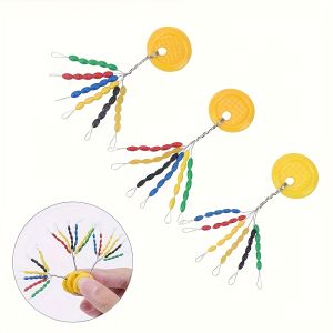 300Pcs Rubber Fishing Bobber Stoppers 30-in-1 Float Stops Colorful Oval Fishing Bobber Space Beans for Rigging Float Positioning