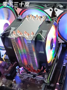ตัวเย็น CPU ทรงถังสแตนด์อลดีไซน์สแตนเลสสตีลแบบหมุนเวียน 6 ท่อ ดีไซน์เป็นมิตรกับสิ่งแวดล้อม พร้อมพัดลมระบายความร้อนแบบดันดูด