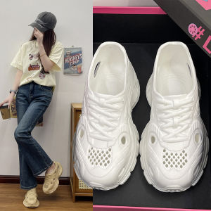 Womens Outdoor Sandals Thick Bottom Anti-Slip Heightening Clog Shoes High Heel round Toe EVA Material Spring Summer Footwear