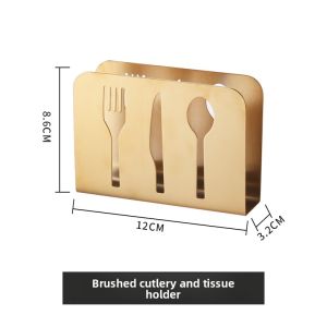 Stainless Steel Table Napkin Holder Stand Hotel Restaurant Tea House Tabletop Square Towel Clip European Style Country Life