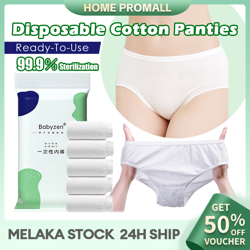 5/10/15/20PCS Disposable Panties Ladies Maternity Panties 100% Cotton Confinement Postpartum Sterile Shorts Convenient Travel Panties