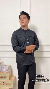 Baju Koko Pria Dewasa Lengan Panjang Abha Terbaru