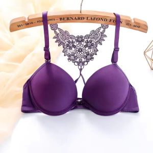 Áo Ngực Ren Gợi Cảm Cài Phía Trước Áo Ngực Và Quần Lót Hai Mảnh Cho Nữ Quần Lót Nâng Ngực Nhỏ Giả Lớn Áo Ngực Kiểu Dáng Chữ V