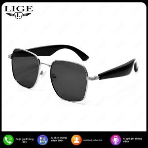LIGE | Kính Thông Minh GY200 Với Chức Năng Dịch Thuật AI Loa Bluetooth Chống Tia UV Camera Thể Thao Hỗ Trợ Nhạc Trợ Lý Giọng Nói
