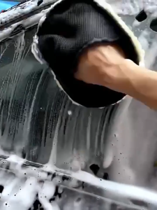 ถุงมือล้างรถ เช็ดเบาะหนัง ขนนิ่ม ดูดซึมน้ำได้ดี มีประสิทธิภาพมากขึ้น ล้างรถ งมือทําความสะอาดรถยนต