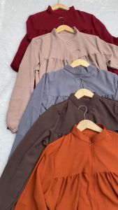 Gamis Maxi Dress Crinkle Terbaru 2023 - Gamis Polos Wanita Muslim Syari - Gamis DIEVA Kekinian Viral Dewasa