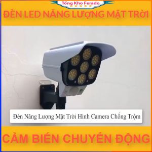 Đèn Năng Lượng Mặt Trời Giả Camera Chống Trộm - Chống Nước - Có Điều Khiển Cảm Biến - Tiết Kiệm