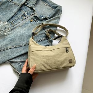 Cross-Border New Arrival Niche Style Lightweight Waterproof Nylon Mori Style Small Square Bag Multi-Back One-Shoulder Crossbody Bag Underarm Bag Easiest for Match